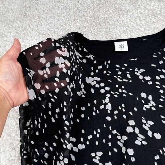 Cabi Cosmos Night Sky Blouse Top Black Gray - Picture 5 of 8